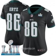 Zach Ertz Philadelphia Eagles Womens Authentic Alternate Vapor Super Bowl Black Jersey Bestplayer